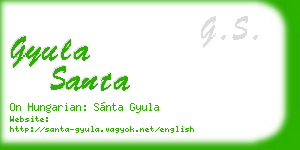 gyula santa business card