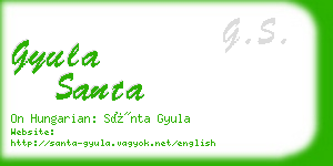gyula santa business card